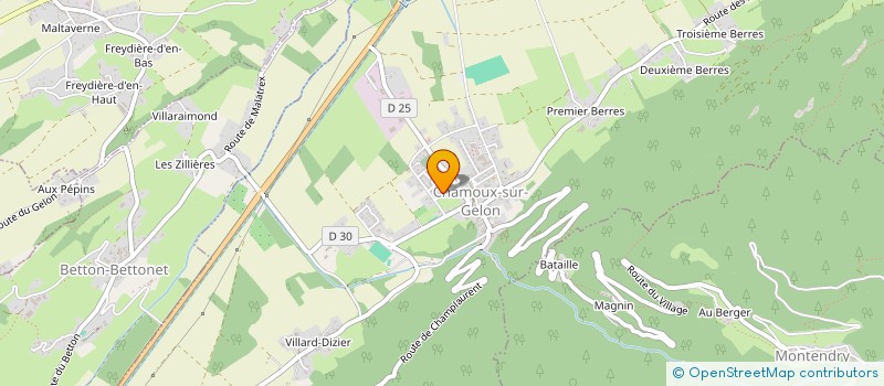 localisation de l'entreprise SCI DES TABELLIONS  CHAMOUX-SUR-GELON