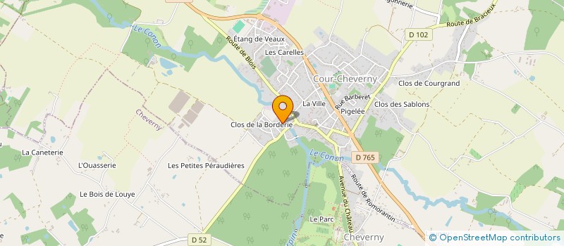 localisation de l'entreprise SCI DES TAILLES  COUR-CHEVERNY