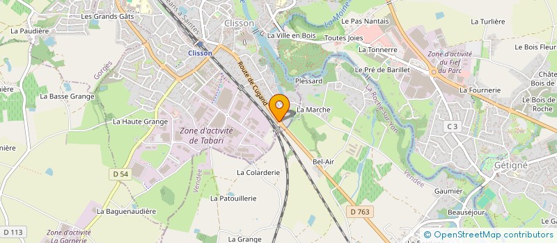 localisation de l'entreprise SCI DES TEMPLIERS  CLISSON