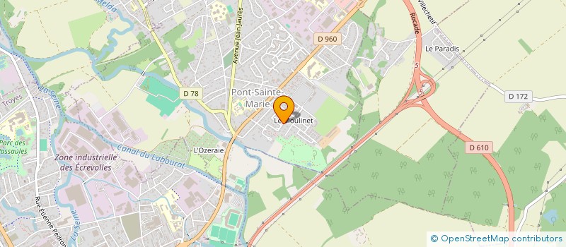 localisation de l'entreprise SCI DES TENNIS DE PONT HUBERT  PONT SAINTE MARIE