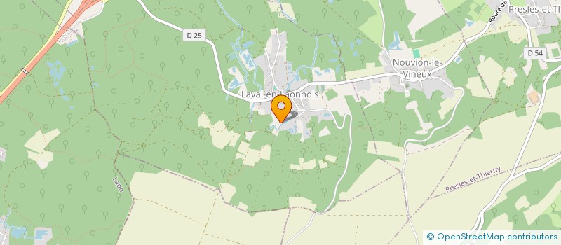 localisation de l'entreprise SCI DES TERRES DE TRUCY  LAVAL EN LAONNOIS