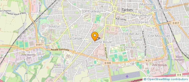 localisation de l'entreprise SCI DES THERMES  TARBES