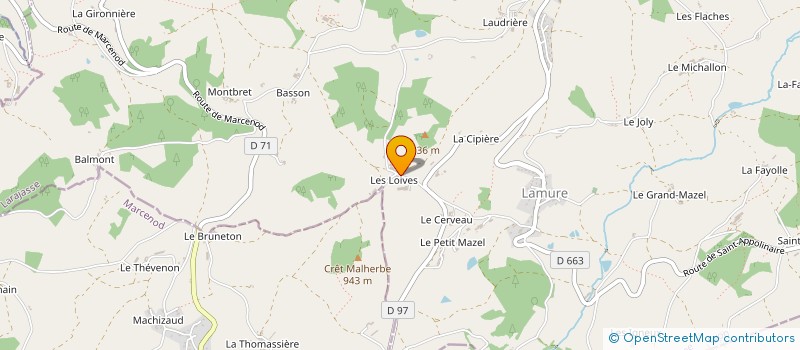 localisation de l'entreprise SCI DES THIOLLIERES  LARAJASSE