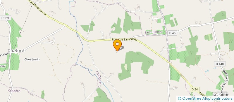 localisation de l'entreprise SCI DES TIN à CHALLIGNAC