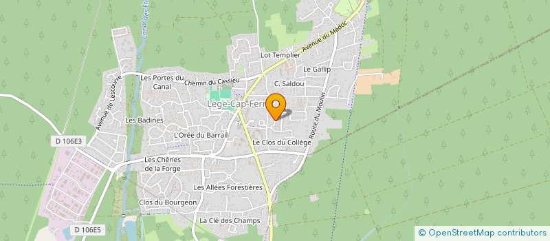 localisation de l'entreprise SCI DES TRAHINES à LEGE-CAP-FERRET
