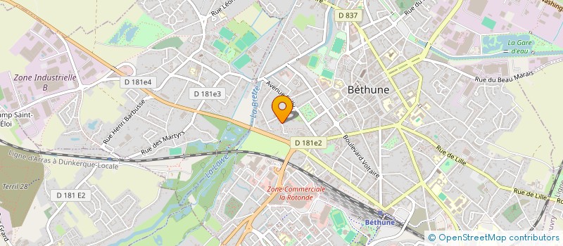 localisation de l'entreprise SCI DES TREILLES  BETHUNE