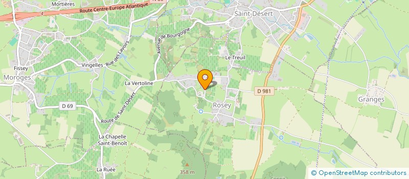 localisation de l'entreprise SCI DES TROIS BICHES  ROSEY