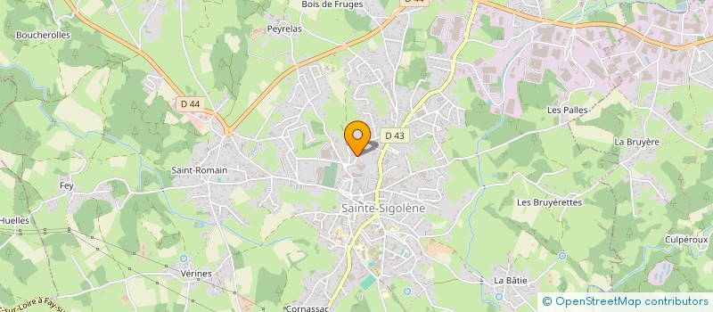 localisation de l'entreprise SCI DES TROIS CROIX à SAINTE-SIGOLENE