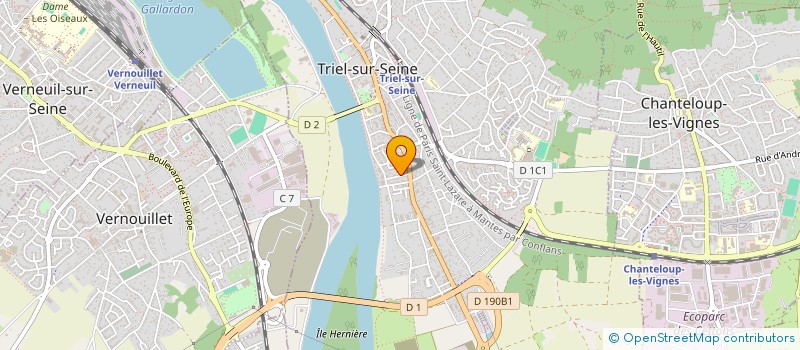 localisation de l'entreprise SCI DES TROIS DS  TRIEL-SUR-SEINE