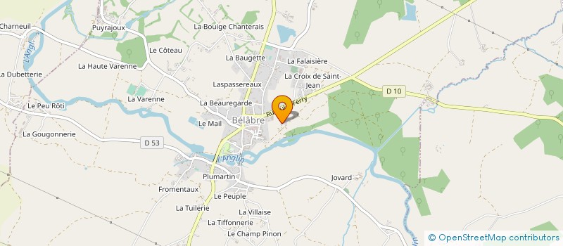 localisation de l'entreprise SCI DES TROIS HERES - DEUX à BELABRE
