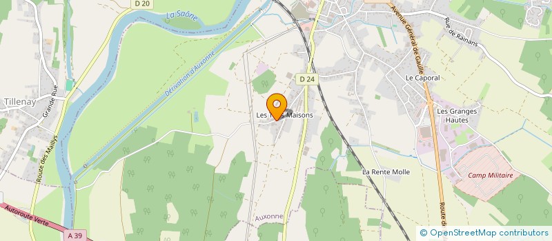 localisation de l'entreprise SCI DES TROIS MAISONS  AUXONNE