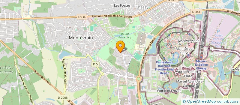 localisation de l'entreprise SCI DES TROIS PIVOINES  MONTEVRAIN