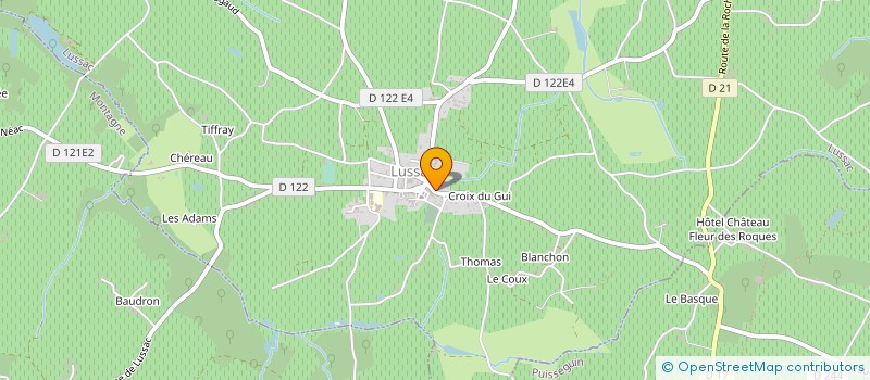 localisation de l'entreprise SCI DES TROIS POINTS à LUSSAC