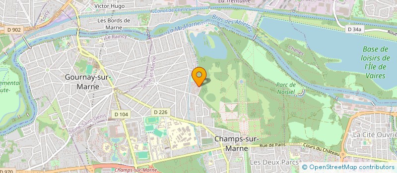 localisation de l'entreprise SCI DES TROIS PRIMEVERES  CHAMPS-SUR-MARNE