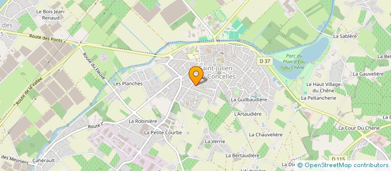 localisation de l'entreprise SCI DES TROIS PROVINCES  SAINT-JULIEN-DE-CONCELLES