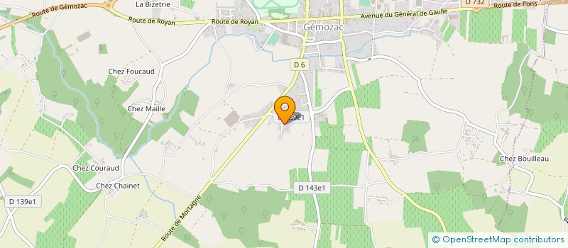 localisation de l'entreprise SCI  DES TROIS SAGES  GEMOZAC