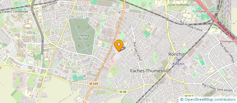 localisation de l'entreprise SCI DES TROIS SALONS  FACHES-THUMESNIL