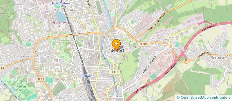 localisation de l'entreprise SCI DES TROIS SIEGES  BELFORT