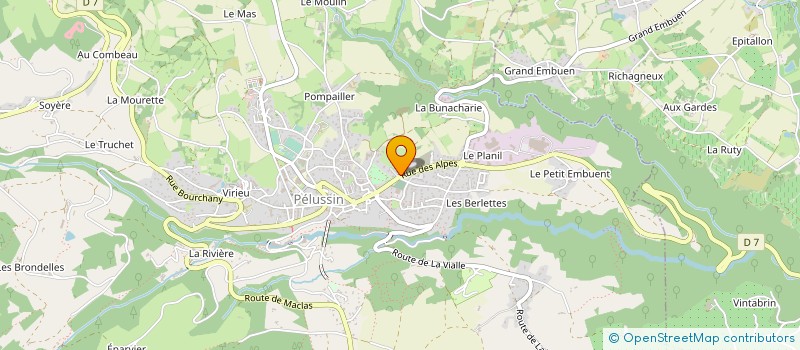 localisation de l'entreprise SCI DES TUILIERS  PELUSSIN