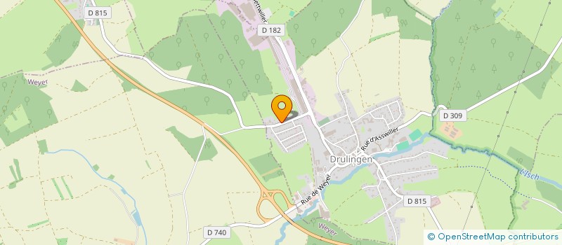 localisation de l'entreprise SCI DES USINES DU KLEEMATT  DRULINGEN