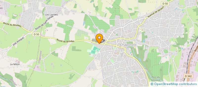 localisation de l'entreprise SCI DES VALLIERES  CHAPONOST