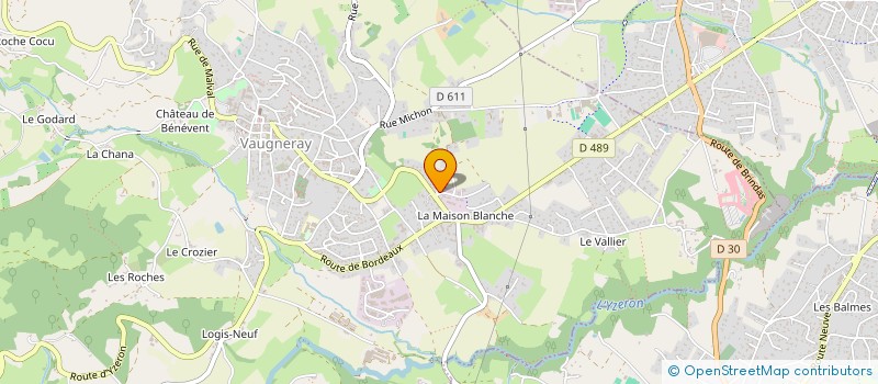 localisation de l'entreprise SCI DES VALLONS DE L'OUEST  VAUGNERAY