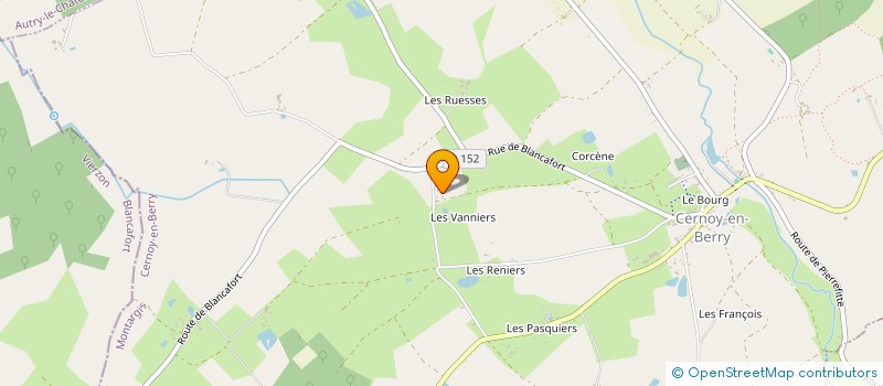 localisation de l'entreprise SCI DES VANNIERS à CERNOY-EN-BERRY
