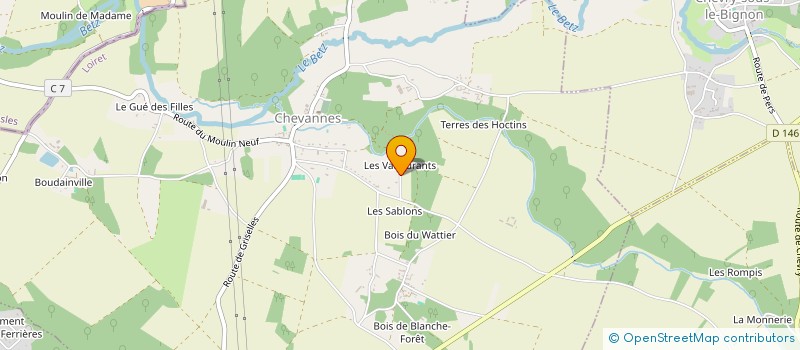 localisation de l'entreprise SCI DES VAUDURANTS à CHEVANNES