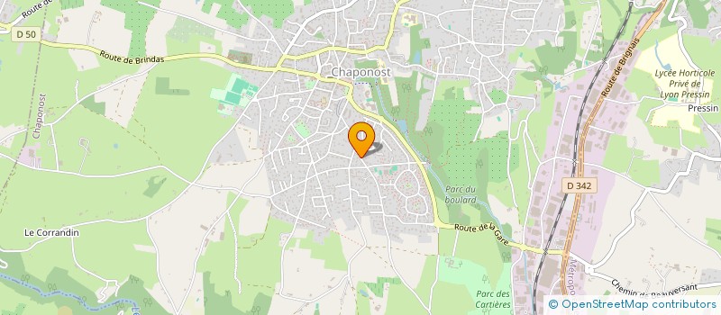 localisation de l'entreprise SCI DES VERGERS  CHAPONOST