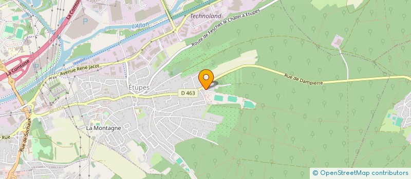 localisation de l'entreprise SCI DES VERNES  ETUPES