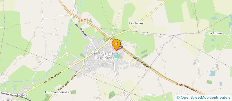 localisation de l'entreprise SCI DES VETERINAIRES GERMANOIS  SAINT-GERMAIN-LESPINASSE