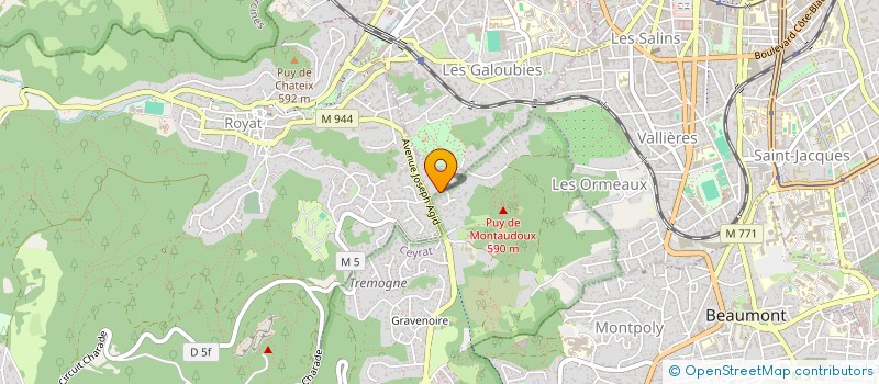 localisation de l'entreprise SCI DES VIGNES  ROYAT