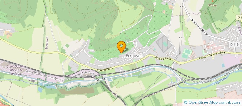 localisation de l'entreprise SCI DES VIGNES  ECROUVES