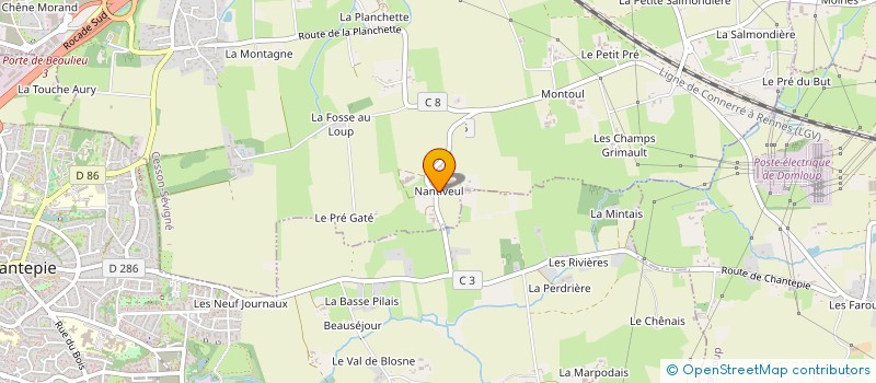 localisation de l'entreprise SCI DES VIGNES DE NANTIVEUL à CESSON-SEVIGNE