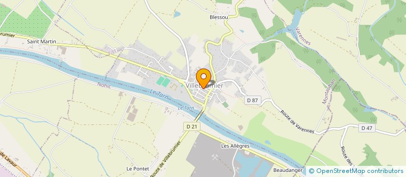 localisation de l'entreprise SCI DES VIGNOBLES  VILLEBRUMIER