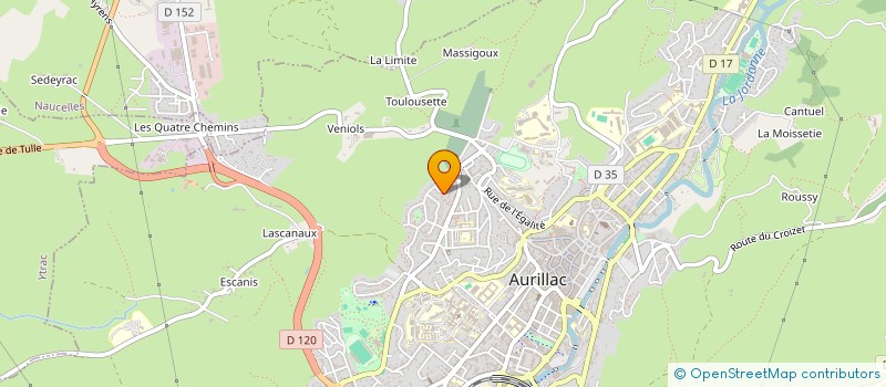 localisation de l'entreprise SCI DES VOLCANS D AUVERGNE à AURILLAC