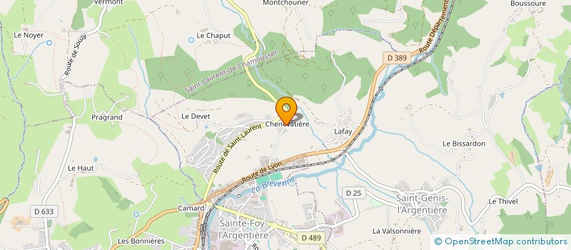 localisation de l'entreprise SCI DES YVERNONS  SAINT GENIS L'ARGENTIERE