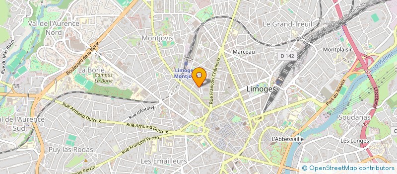 localisation de l'entreprise SCI DES YVERS à LIMOGES