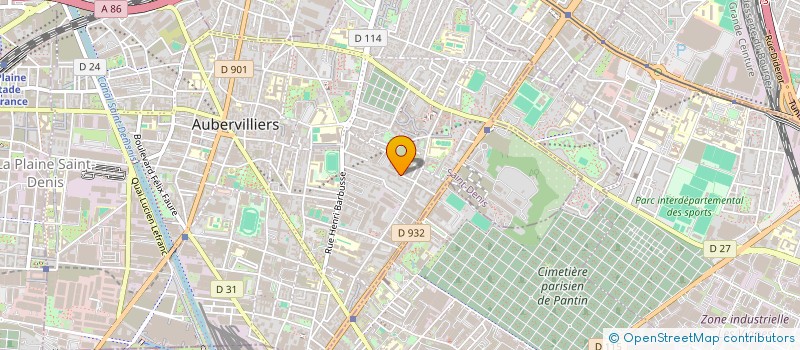 localisation de l'entreprise SCI DESAI - AUBERVILLIERS  AUBERVILLIERS