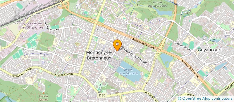 localisation de l'entreprise SCI DESCARTES INVEST  MONTIGNY-LE-BRETONNEUX