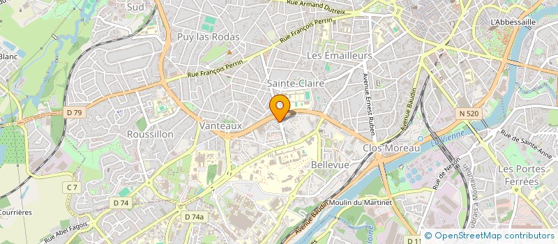 localisation de l'entreprise SCI DESCHAMPS à LIMOGES