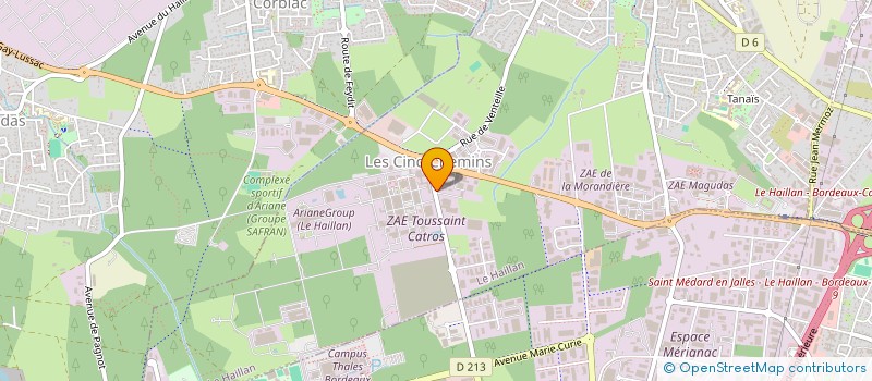 localisation de l'entreprise SCI DESCHAMPS LES PINS  LE HAILLAN