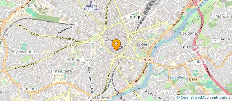 localisation de l'entreprise SCI DESLAM à LIMOGES