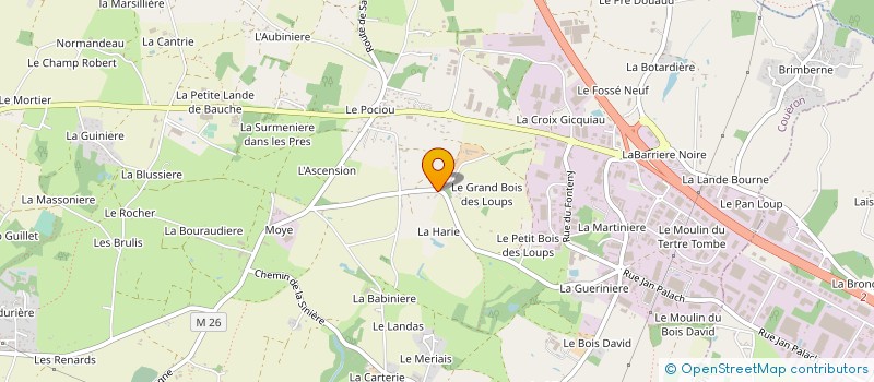 localisation de l'entreprise SCI DESQUATRE à COUERON