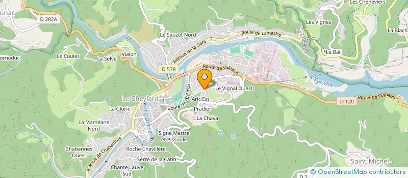 localisation de l'entreprise SCI DESSUS  LE CHEYLARD