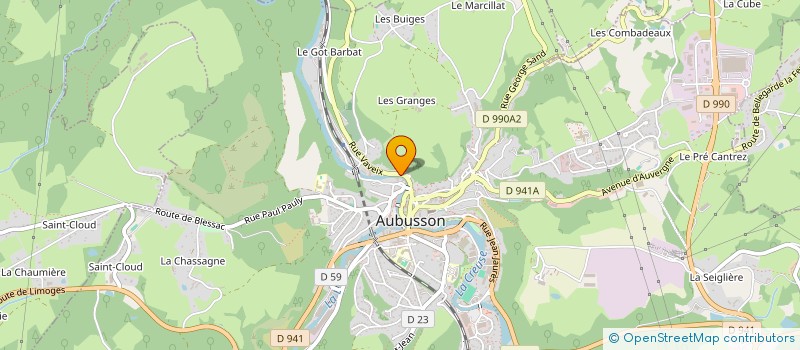 localisation de l'entreprise SCI DESTA  AUBUSSON