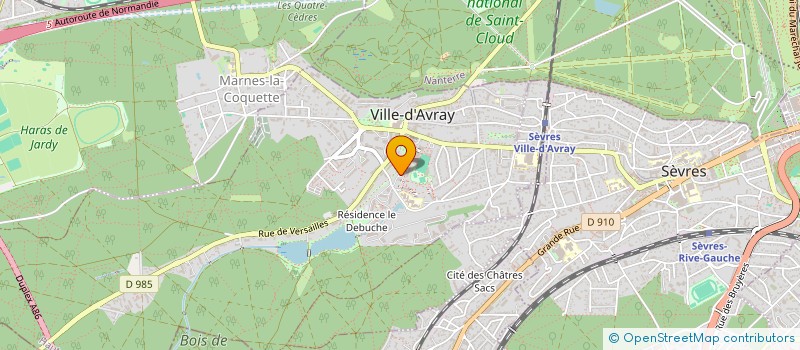 localisation de l'entreprise SCI DESVALLIERES  VILLE D AVRAY