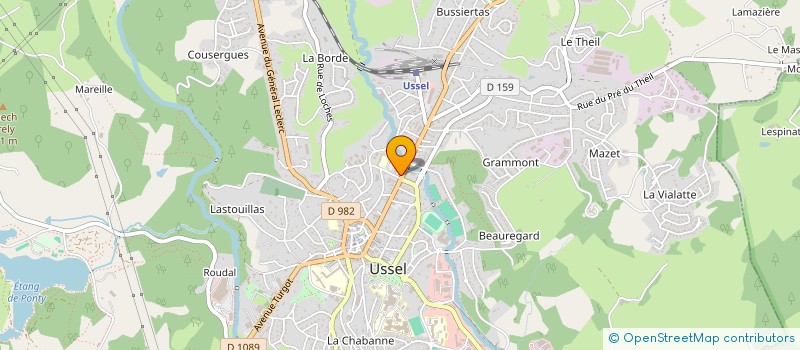 localisation de l'entreprise SCI DEUX MF à USSEL