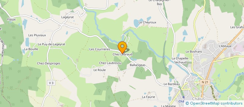 localisation de l'entreprise SCI DEVAL à CHALUS