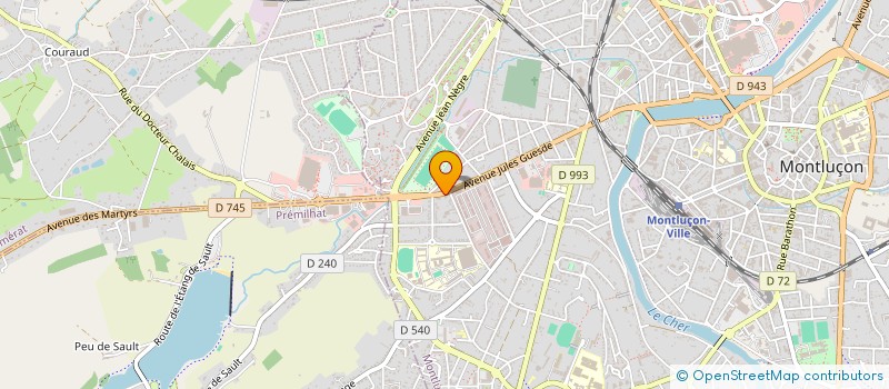 localisation de l'entreprise SCI DEVIMMOB à MONTLUCON